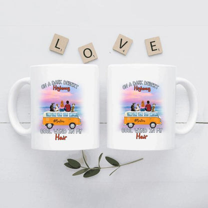 On A Dark Desert Highway Cool Wind In My Hair Pesonalized T-Shirt, Mug, Poster, Best Gifts For Family, Friends And Dog Lovers