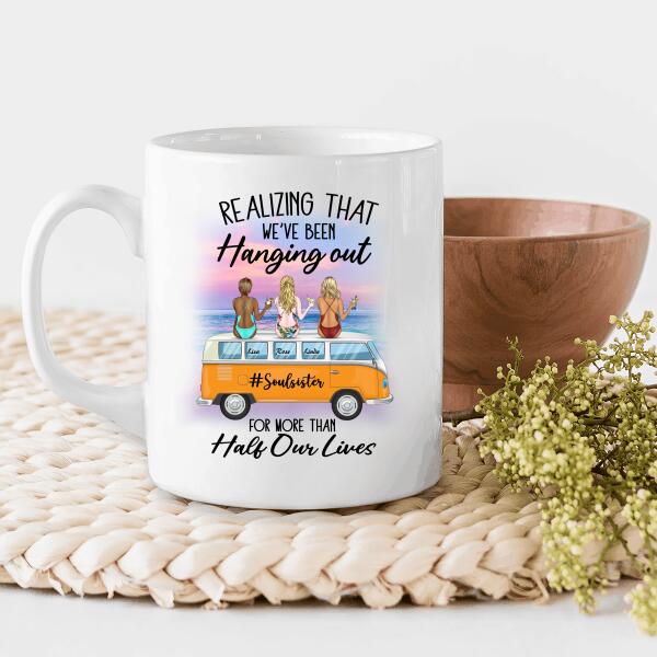 Realizing That We've Been Hanging Out For More Than Half Our Lives Personalized T-Shirt, Mug, Poster, Canvas Throw Pillow, Special Gifts For Friends
