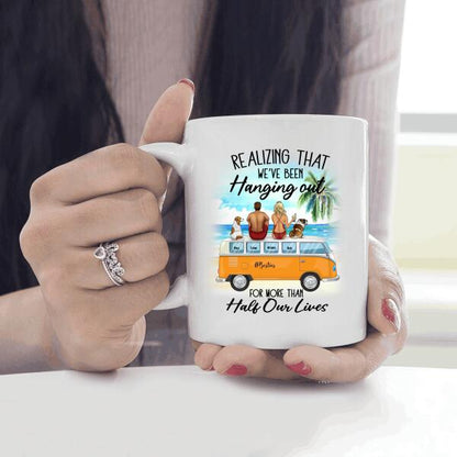 Hanging With Besties And Saying "Remember When..." Personalized T-Shirt, Mug, Poster, Canvas Throw Pillow, Special Gifts For Friends and Dog Lovers