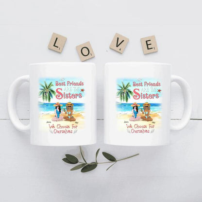 Best Friends Are Sisters We Choose For Ourselves Personalized T-shirt For You And Friends White Mug Fleece Blanket Standard Poster