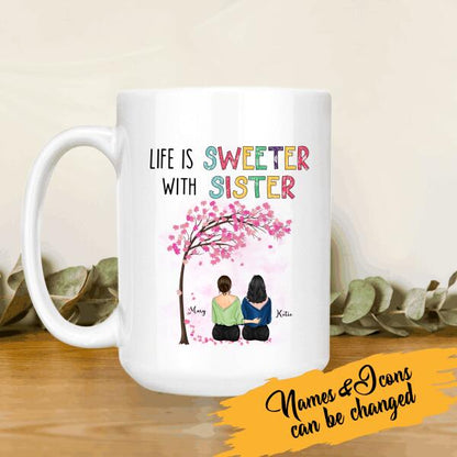 Life Is Better With Sister Personalized T-shirt, Mug, Poster, Blanket, Canvas Throw Pillow, Best Gifts For Sisters And Friends