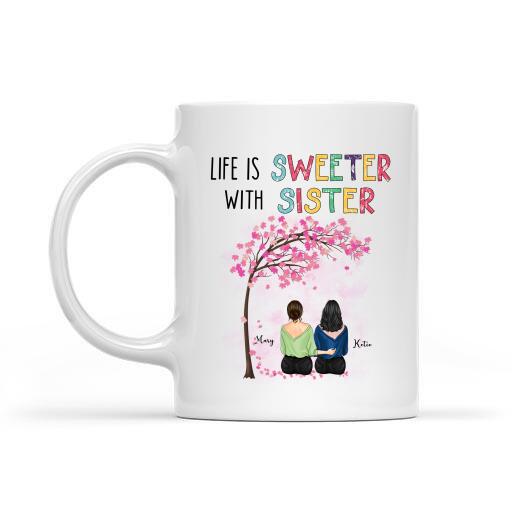 Life Is Better With Sister Personalized T-shirt, Mug, Poster, Blanket, Canvas Throw Pillow, Best Gifts For Sisters And Friends