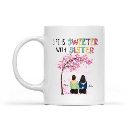 Life Is Better With Sister Personalized T-shirt, Mug, Poster, Blanket, Canvas Throw Pillow, Best Gifts For Sisters And Friends