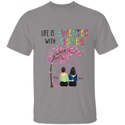Life Is Better With Sister Personalized T-shirt, Mug, Poster, Blanket, Canvas Throw Pillow, Best Gifts For Sisters And Friends
