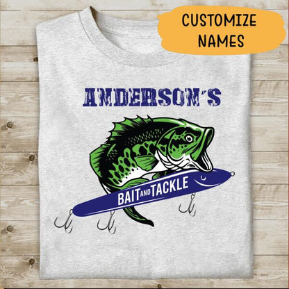 Personalized "Your Name" Bait and Tackle T-Shirt, Mug, Best Gifts For Fishing Lovers
