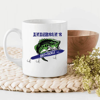 Personalized "Your Name" Bait and Tackle T-Shirt, Mug, Best Gifts For Fishing Lovers