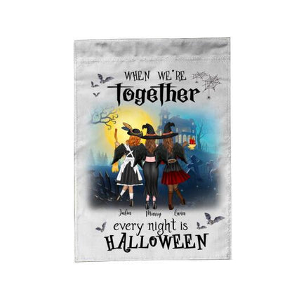 When We’re Together, Every Night Is Halloween Personalized T-Shirt, Mug, Blanket, Poster, Canvas Throw Pillow, Best Gifts For Friends And Halloween Occasion