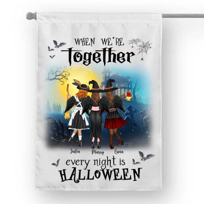 When We’re Together, Every Night Is Halloween Personalized T-Shirt, Mug, Blanket, Poster, Canvas Throw Pillow, Best Gifts For Friends And Halloween Occasion