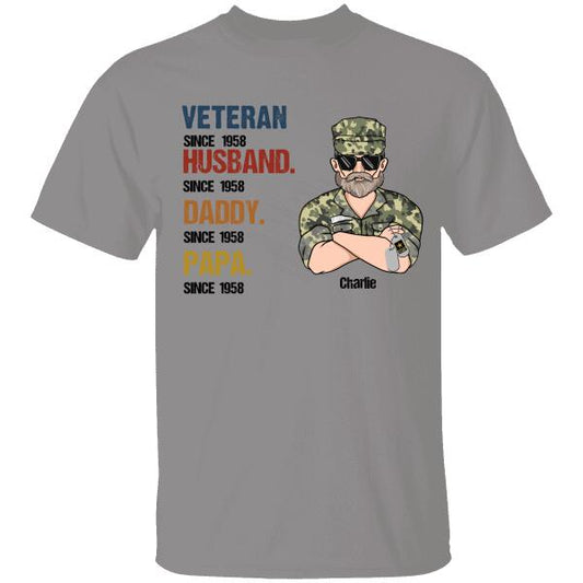 Veteran Husband Daddy Papa Personalized T-shirt For You Special Amazing Gift