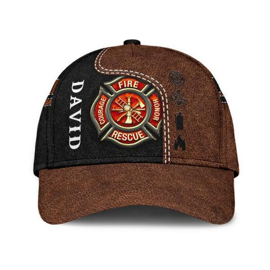 Custom Name And Cutsomize Logo Firefighter Classic Cap