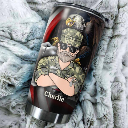 They Said I Changed A Lot I Said A Lot Changed Me Personalized Tumbler Gift For Veteran Papa Dad Grandpa