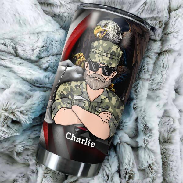 Veteran Tumbler Freedom Is'nt Free My Dad Paid For It personalized Gift For Dad Papa Grandpa