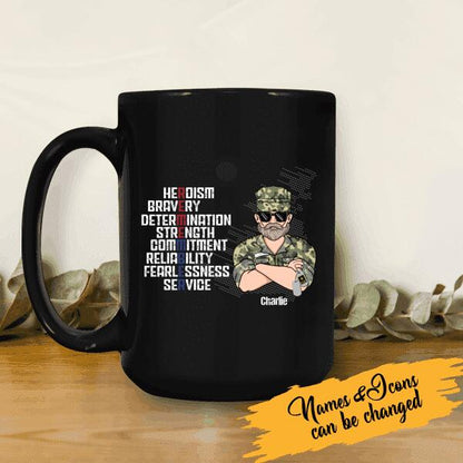 Remember Heroism Bravery Determination Strength Commitment Personalized T-shirt, Best Gift For Veterans Occasion