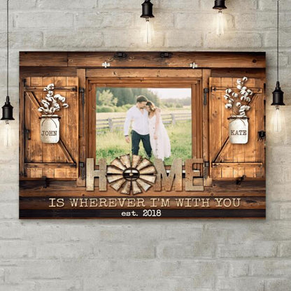 Customize Name And Photo Canvas Prints Wedding Anniversary And Loving