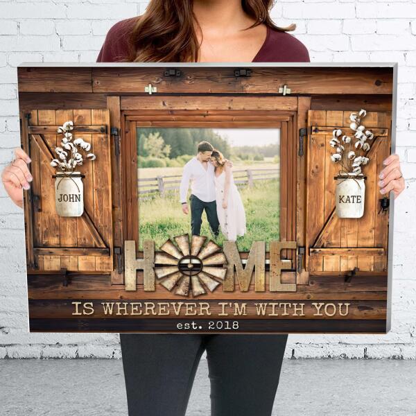 Customize Name And Photo Canvas Prints Wedding Anniversary And Loving