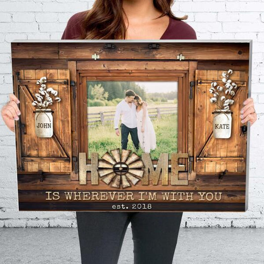 Customize Name And Photo Canvas Prints Wedding Anniversary And Loving