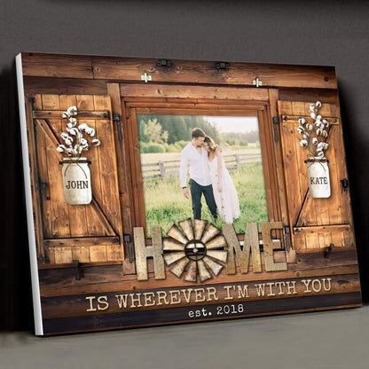 Customize Name And Photo Canvas Prints Wedding Anniversary And Loving