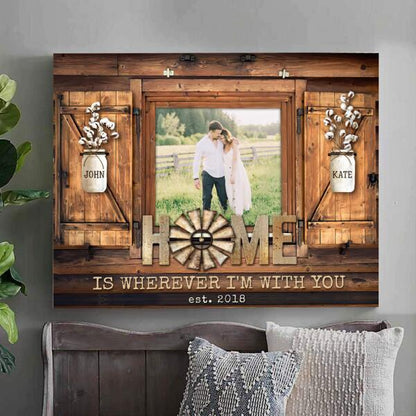 Customize Name And Photo Canvas Prints Wedding Anniversary And Loving