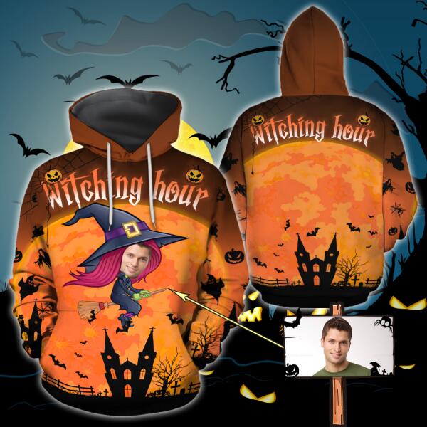 Witching Hour Personalized 3D All Over Print Hoodie, Best Gift For Halloween Occasion