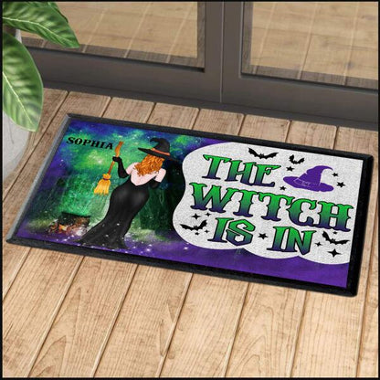 Witch Is In Custom Doormat, Best Gift For Halloween Decorations Indoor