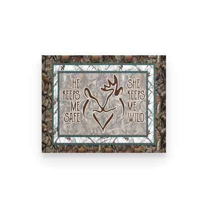 Deer Couple Canvas- Wedding Anniversary TA