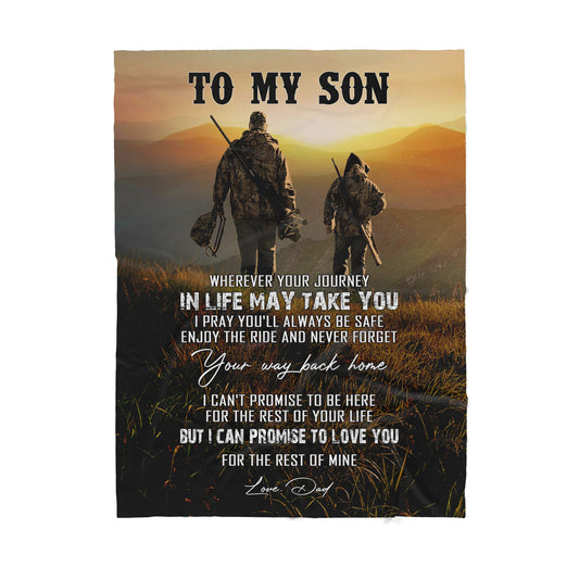 Custom Blanket To My Son - Gift For Son - Sherpa Blanket TA