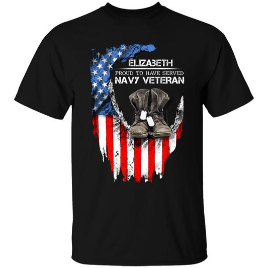 Proud To Have Served Navy Veteran Personalized T-shirt