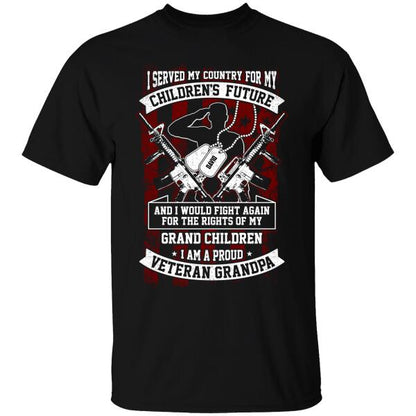 Served My Country For My Children’s Future Personalized T-shirt For Dad Papa Grandpa