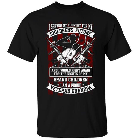 Served My Country For My Children’s Future Personalized T-shirt For Dad Papa Grandpa