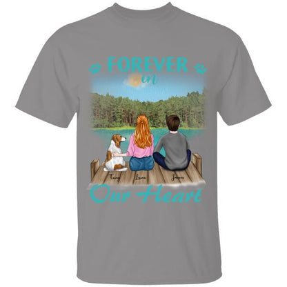 Forever In Our Heart Personalized T-Shirt, Mug, Poster, Canvas Throw Pillow, Special Gifts For Family And Dog Lovers