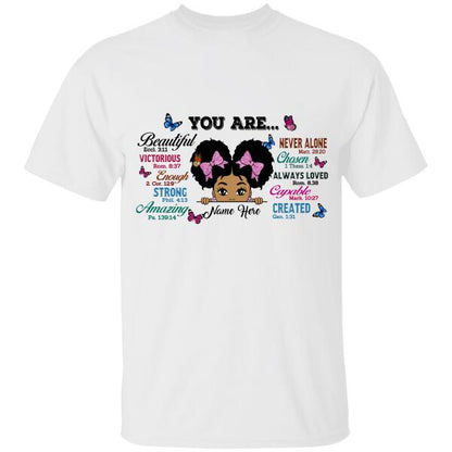 Personalized Name You Are Beautiful T-shirt, Best Gift For Black Girls