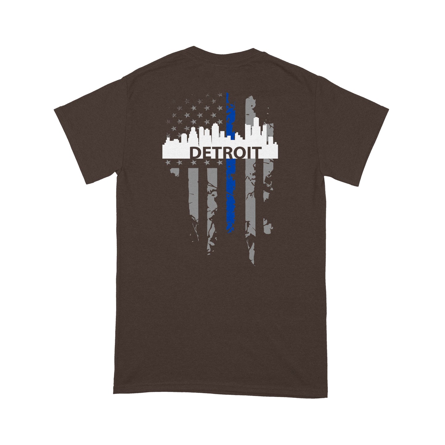 Thin Blue Line T-shirt Special Gift For Policeman Detroit