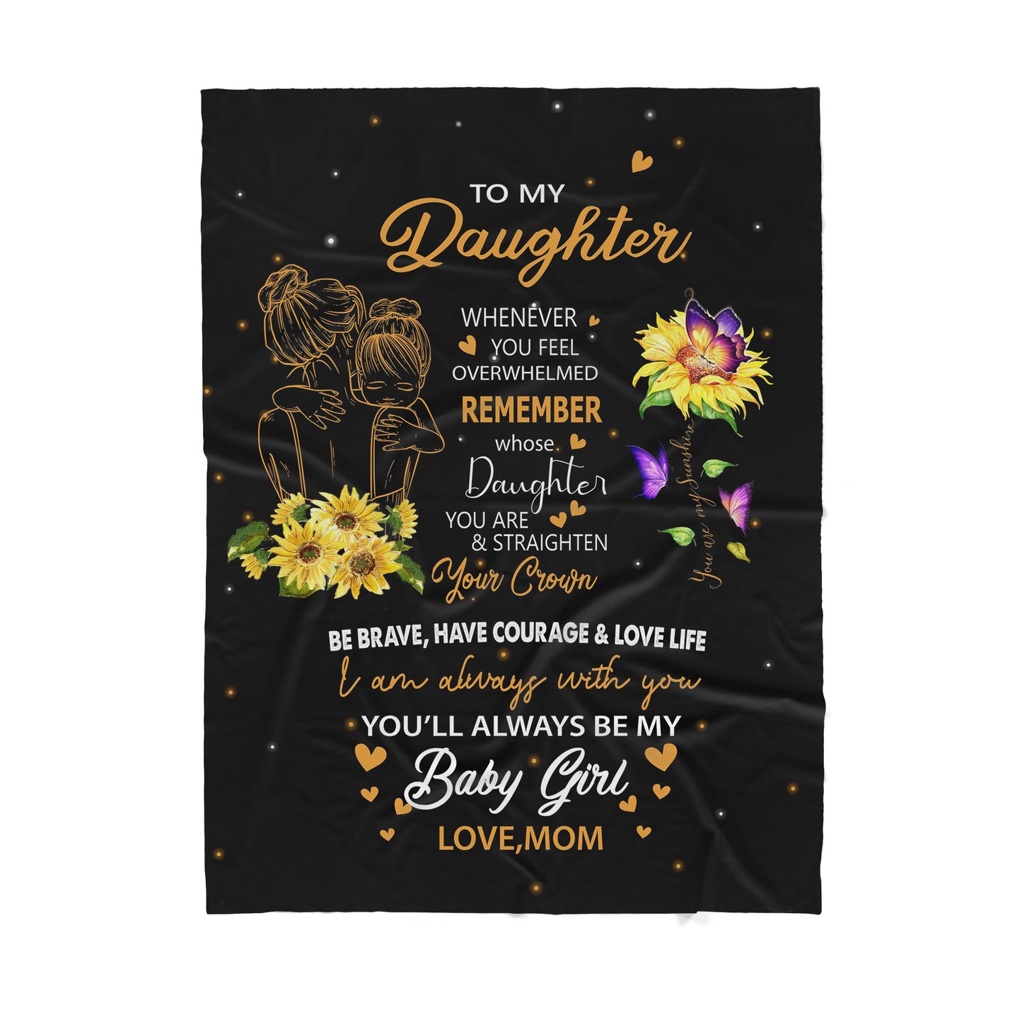 Custom Blanket To My Daughter - Gift For Daughter - Sherpa Blanket TA