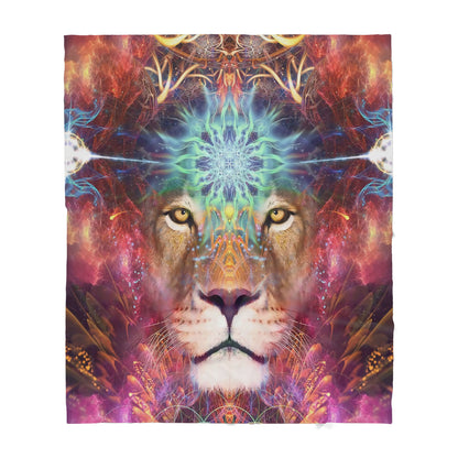 Lion Colorful Sherpa Blanket TP