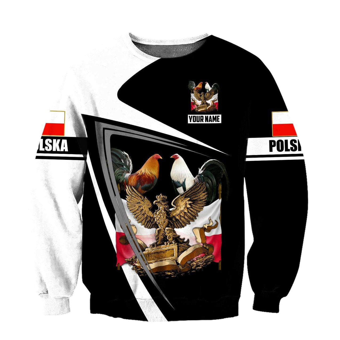 Personalized Polska Rooster 3D All Over Printed Unisex Hoodie