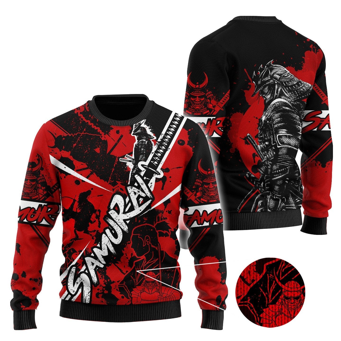 Samurai Tattoo 3D Over Printed Unisex Shirt