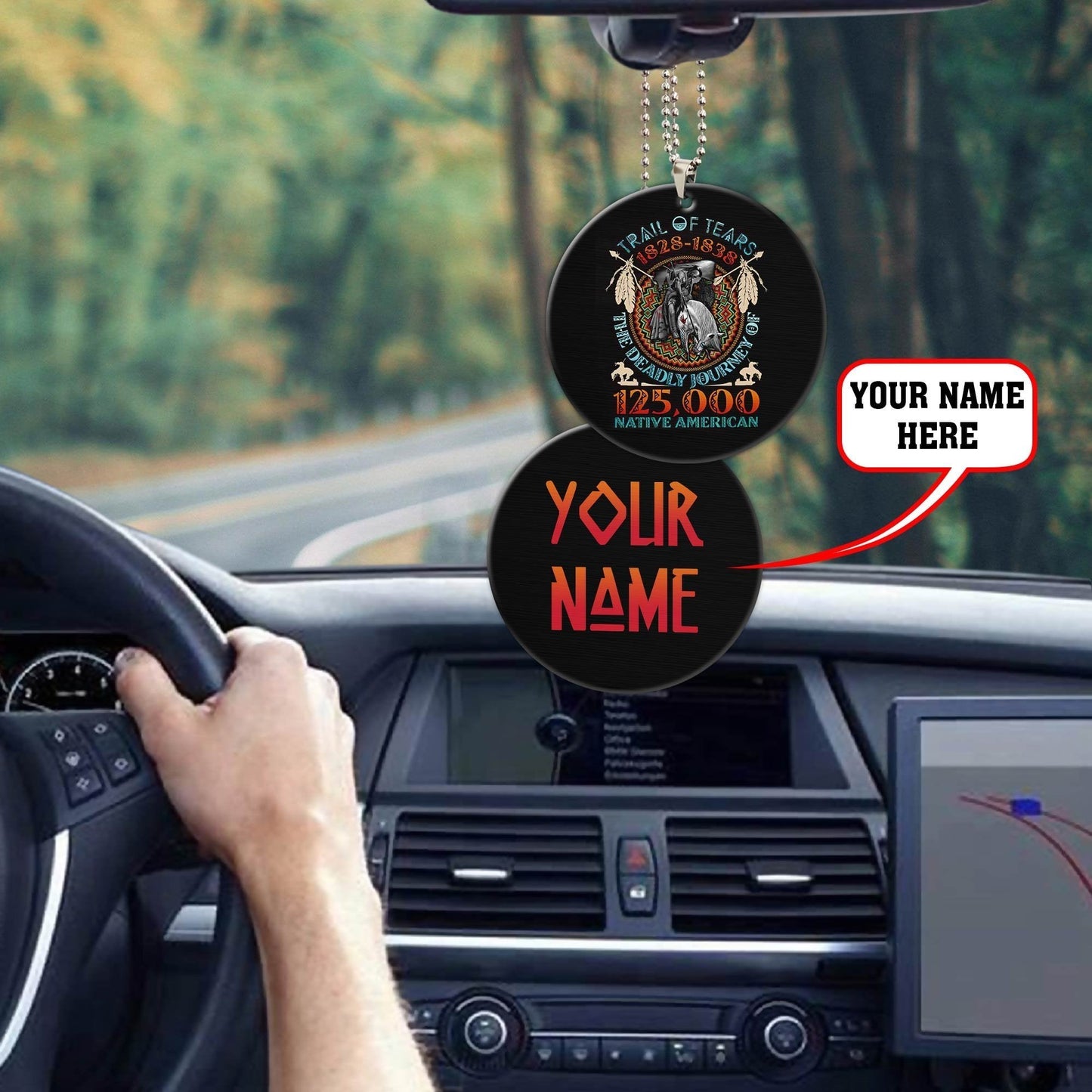 Customize Name Native American Unique Design Car Hanging Ornament AM20042106