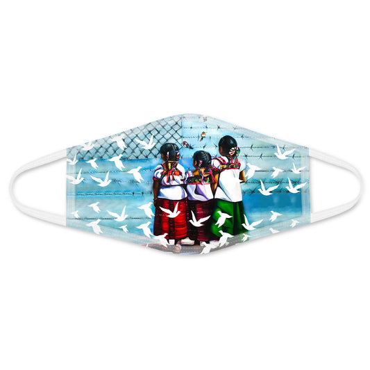 African Culture Face Mask White ML
