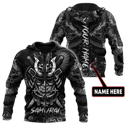 Custom Name Samurai Mask 3D All Over Printed Unisex Shirts