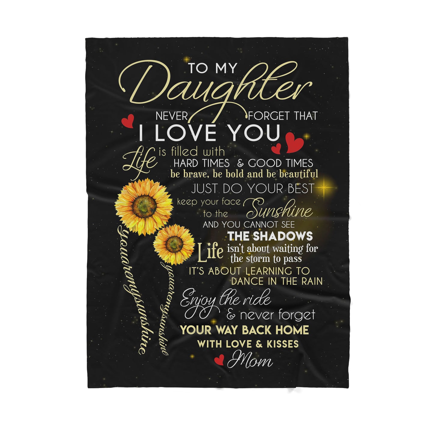 Custom Blanket To My Daughter - Gift For Daughter - Sherpa Blanket TA