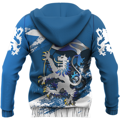 Scottish Rampant Lion Holding The Flag Hoodie NNK 1502 - Amaze Style™-Apparel