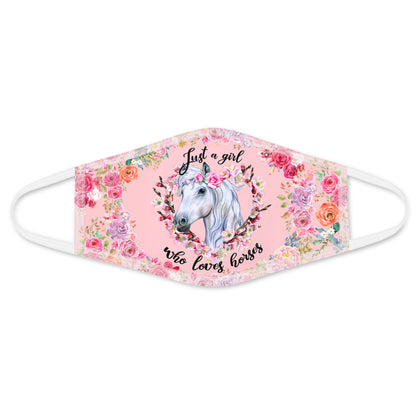 Horse Face Mask White TA
