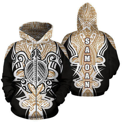 Samoan Turtle Polynesian Hoodie - Armor Style - Amaze Style™-ALL OVER PRINT HOODIES (P)