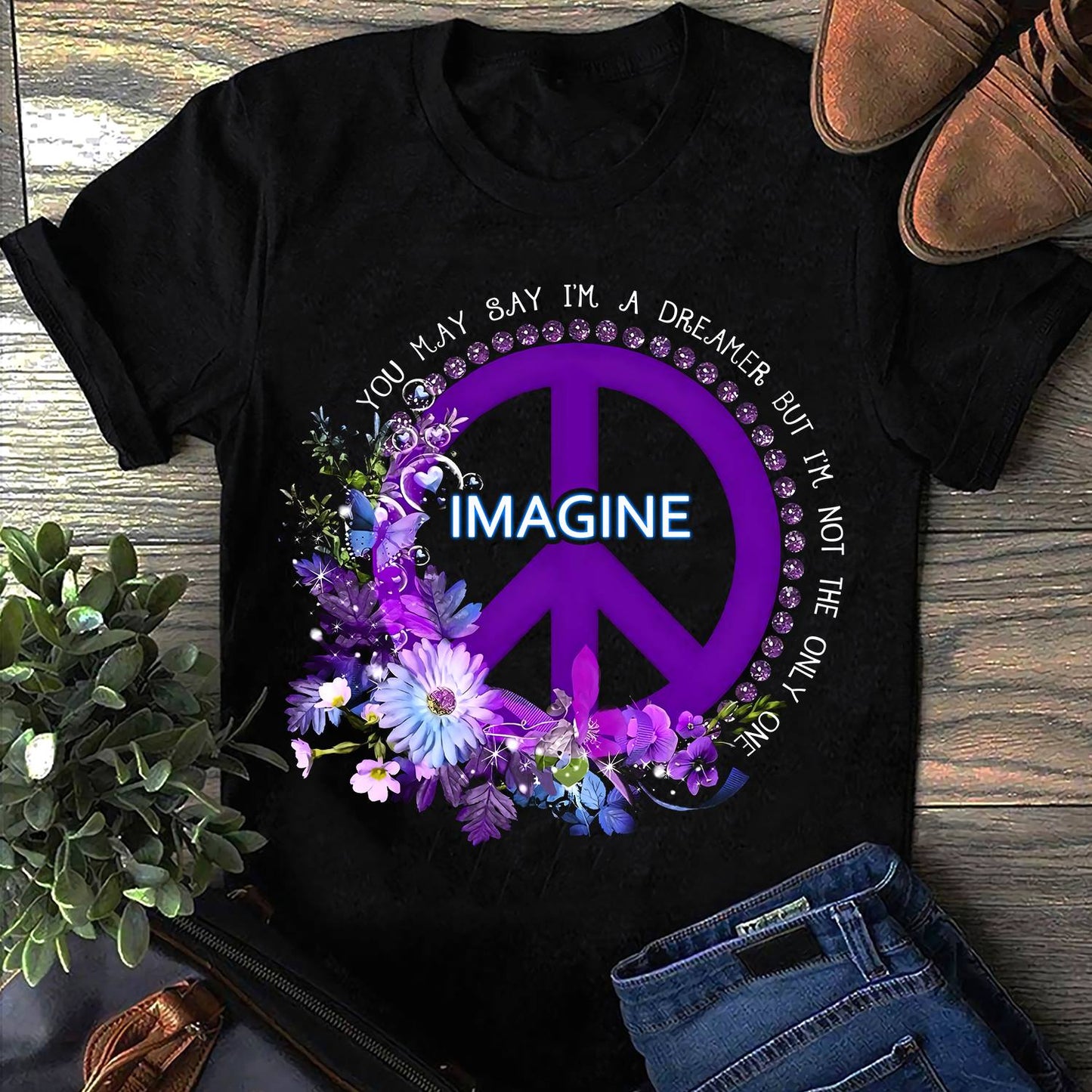 Imagine you may say i'm a Dreamer but i'm not the only one - Premium Unisex Shirt