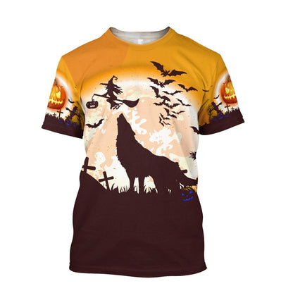 Halloween Wolf 3D All Over Printed Unisex Shirts