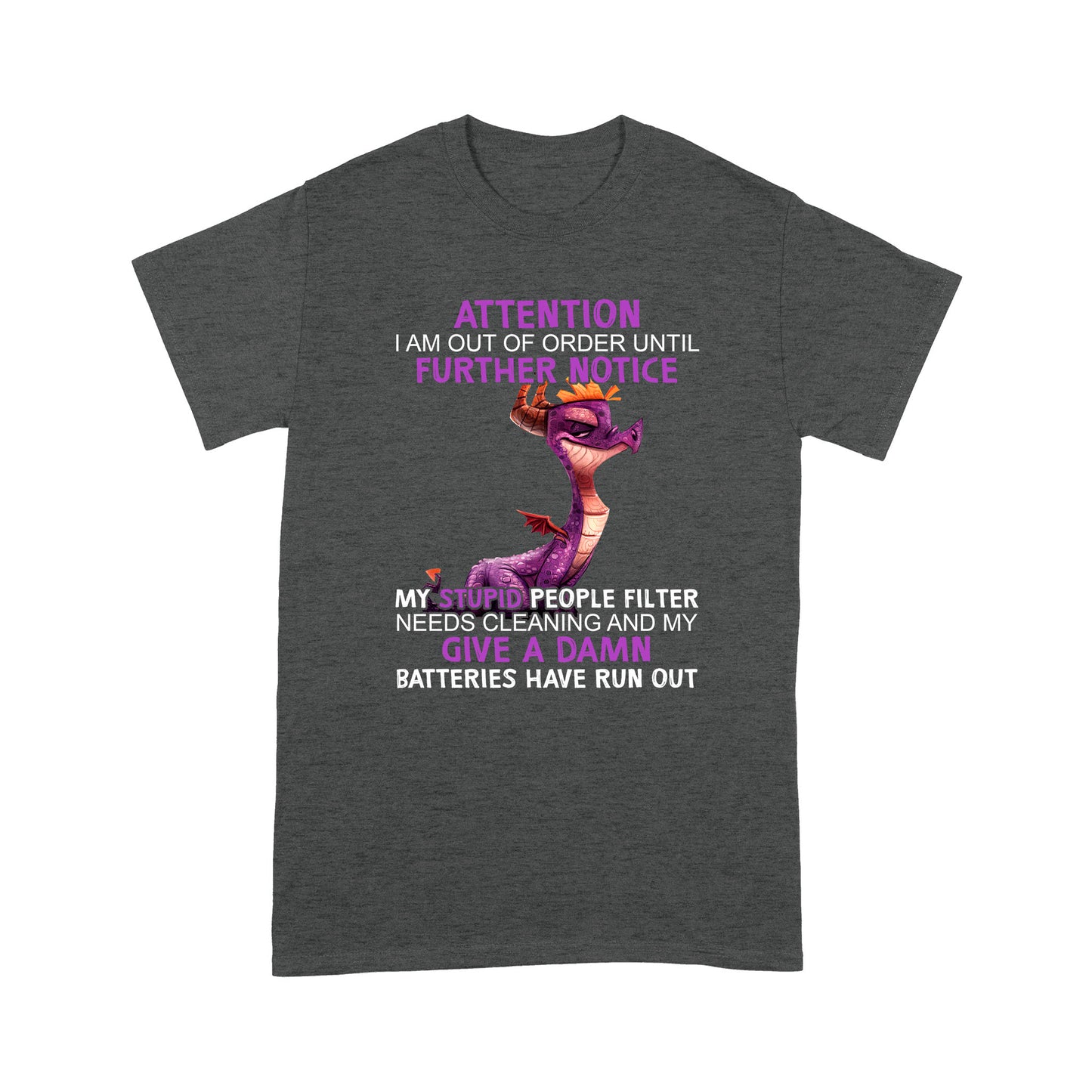 Dragon Attention I Am Out Of Order Until Further Notice Standard T-shirt HG
