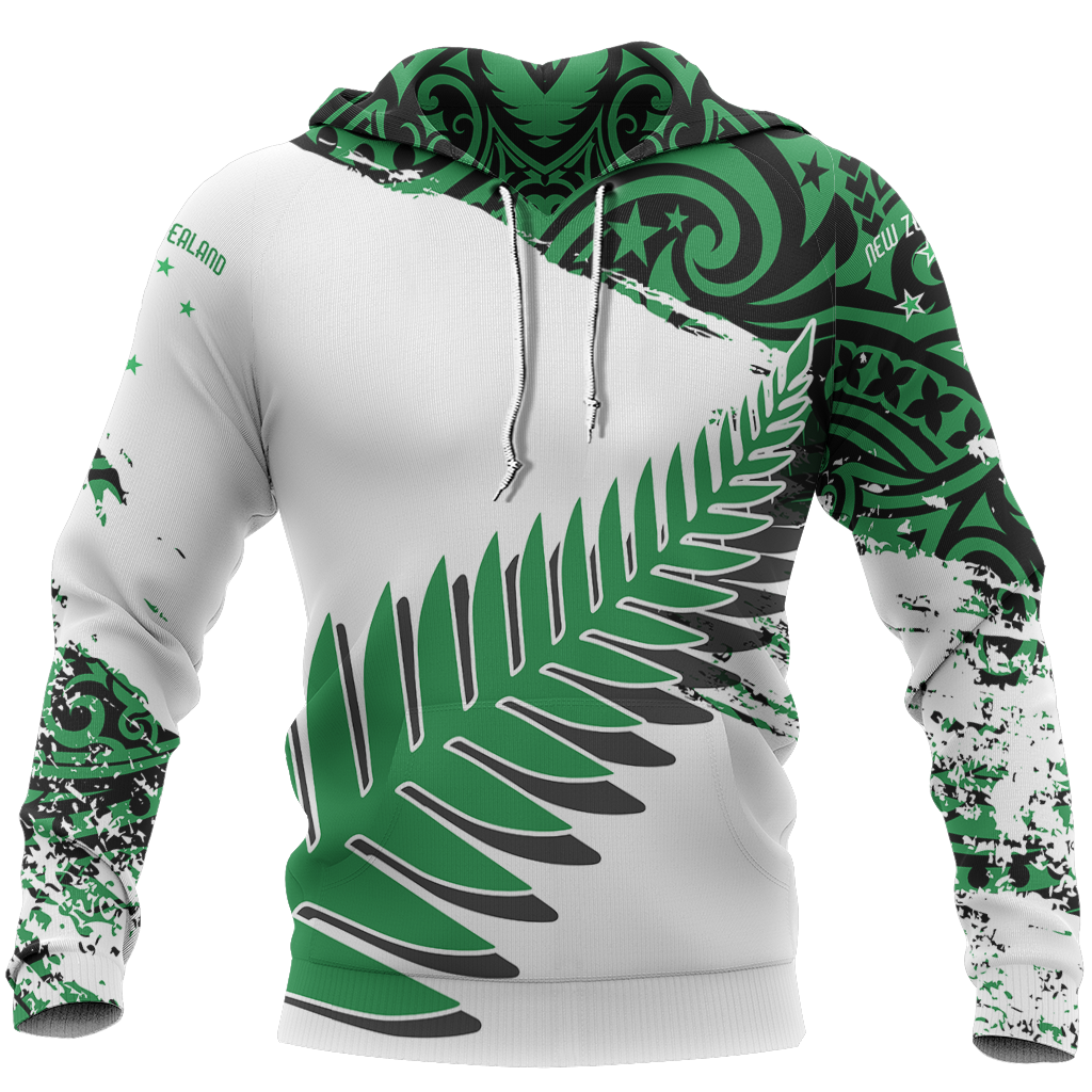 New Zealand Maori Fern Green Edition Pullover Hoodie - Amaze Style™-Apparel