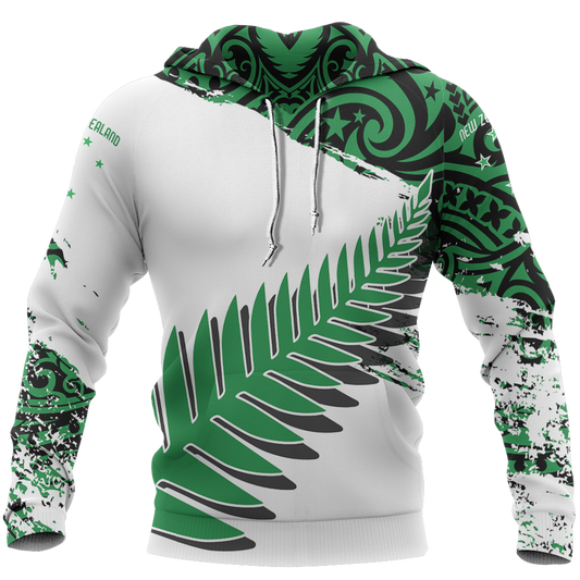 New Zealand Maori Fern Green Edition Pullover Hoodie - Amaze Style™-Apparel