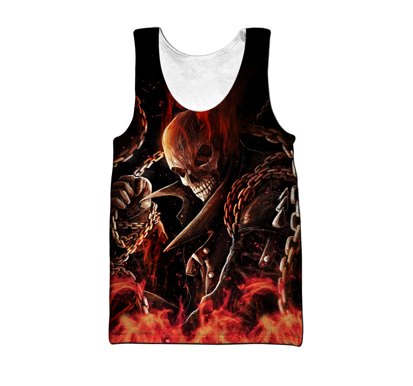 Premium All Over Printed Fire Skull Shirts MEI