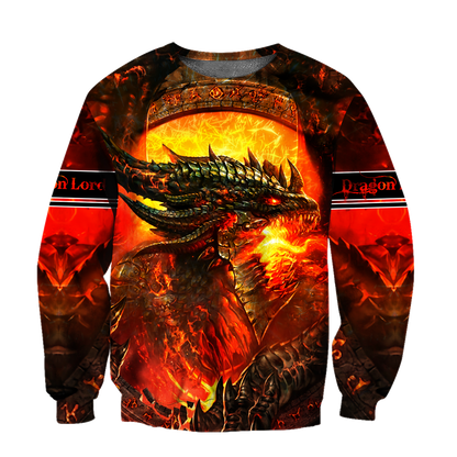 Premium All Over Printed Red Fire Dragon Shirts MEI